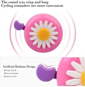 img 3 attached to 🚲 U-LIAN Kids Purple Streamers and Bike Bell for Girls - Flower Bicycle Bell with Handlebar Streamers Scooter Tassels - 1 Pack Children's Bike Accessories