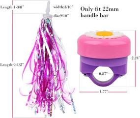 img 1 attached to 🚲 U-LIAN Kids Purple Streamers and Bike Bell for Girls - Flower Bicycle Bell with Handlebar Streamers Scooter Tassels - 1 Pack Children's Bike Accessories