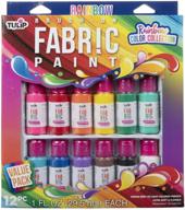 🌈 tulip 1 fl oz 12 pack rainbow fabric paint - color collection 12, pack of 12 logo