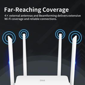 img 1 attached to 📶 Dbit AC1200 Gigabit Smart WiFi Router - High Speed 5GHz Dual Band Wireless Internet Router with Long Range Coverage, Beamforming, Guest Network & Parental Control