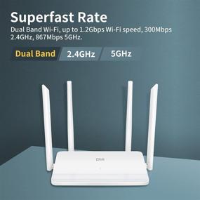img 3 attached to 📶 Dbit AC1200 Gigabit Smart WiFi Router - High Speed 5GHz Dual Band Wireless Internet Router with Long Range Coverage, Beamforming, Guest Network & Parental Control
