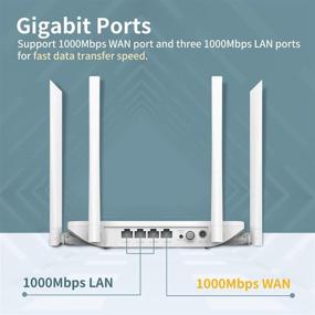 img 2 attached to 📶 Dbit AC1200 Gigabit Smart WiFi Router - High Speed 5GHz Dual Band Wireless Internet Router with Long Range Coverage, Beamforming, Guest Network & Parental Control