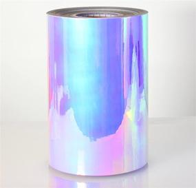 img 3 attached to 🦄 DECO65 High Gloss Unicorn Blue-to-Purple Opal Holographic Craft Vinyl Roll for Die-Cutter and Plotting Machines - 3ft x 12