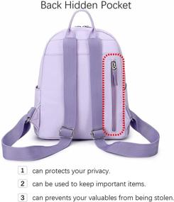 img 2 attached to 🎒 Stylish and Compact Light Purple Ecodudo Mini Backpack Purse for Women and Teen Girls - The Perfect Fashion Bag