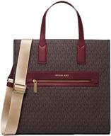 👜 stylish and spacious: discover the michael kors kenly large tote shoulder bag satchel logo