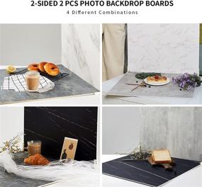 img 2 attached to 📸 Waterproof 2-Sided Photo Backdrop Boards for Flat Lay Food Photography, Durable Product Photography Background, 24x24 Inch - BEIYANG