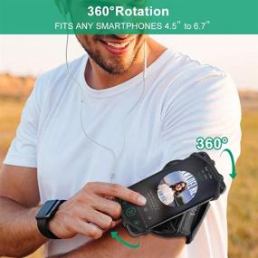 img 2 attached to 📱 Vlllik 360° Rotatable Running Phone Armband: Secure Fit for 4-6.7 Inch Smartphones, Perfect for Outdoor Activities!