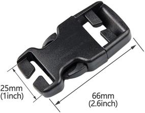 img 3 attached to DYZD Multi-Size Quick Release Buckle Repair Kit for Backpack Bags - No Sewing Required - 4pcs Black, 25mm