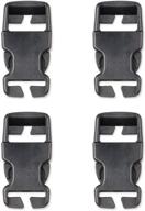 dyzd multi-size quick release buckle repair kit for backpack bags - no sewing required - 4pcs black, 25mm logo