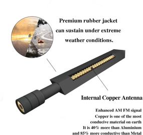 img 3 attached to High-Performance Universal Copper Core Car Antenna - 8.3 Inch Short Antenna for Ford F150, Dodge Ram 1500 - Car Wash-Proof FM AM Radio Antenna with Superior Signal Reception - Ideal F150 Accessories