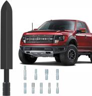 high-performance universal copper core car antenna - 8.3 inch short antenna for ford f150, dodge ram 1500 - car wash-proof fm am radio antenna with superior signal reception - ideal f150 accessories logo
