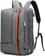 coolbell convertible backpack shoulder bag messenger bag laptop case business briefcase leisure handbag multi-functional travel rucksack fits 17 logo