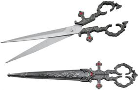 img 1 attached to 🔪 Wuu Jau H-6010-CH Renaissance Medieval Scissors Dagger, 11 Inch, Silver