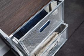 img 1 attached to Real Home Innovations 3-Drawer Stackable Mesh Organizer: Stylish Silver & Espresso Design for Efficient Home Organization