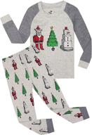 🎅 santa claus pjs for boys and girls - christmas toddler sleepwear 2-piece pants set gift logo