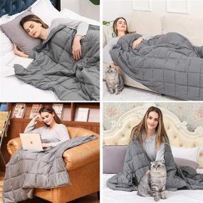 img 1 attached to 🛏️ BETU Cooling Weighted Blanket - 12 lbs Adult Heavy Blanket for Restful Sleep (48"x72" Twin) - Factory Shop Special
