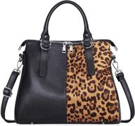 black pu leather satchel purse for women - ibfun handbags, ladies shoulder bags, top handle tote logo