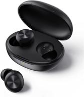 dizo gopods d: advanced bluetooth earbuds with clear calls, noise cancellation, deep bass boost, waterproof, touch control, low latency, and sports headsets - black logo