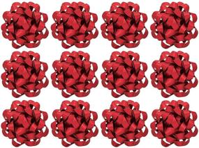 img 1 attached to 🎁 The Gift Wrap Company Medium Red Decorative Glitterati Lotus Bows