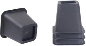 img 3 attached to Ryehaliligear 4-Pack 5.25 Inch Bed Risers - Furniture Riser, Bed Lifts & Under-Bed Storage Solution