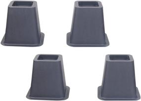 img 4 attached to Ryehaliligear 4-Pack 5.25 Inch Bed Risers - Furniture Riser, Bed Lifts & Under-Bed Storage Solution