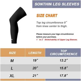 img 3 attached to 🧦 Sleek SONTHIN Leg Sleeves: Full Compression Sleeves for Men, Women, and Youth (5 Colors, 1 Pair)