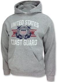 img 1 attached to 👕 Coast Guard Vintage Basic Hooded Sweatshirt for Men - Armed Forces Gear