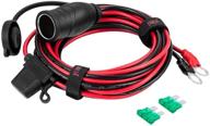 🔌 ycind 3/8" ring eyelet terminal to female cigarette lighter socket battery boost cable – heavy duty 30a fuse, 12v/24v, 12awg cord with 6ft length logo