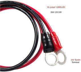 img 3 attached to 🔌 YCIND 3/8" Ring Eyelet Terminal to Female Cigarette Lighter Socket Battery Boost Cable – Heavy Duty 30A Fuse, 12V/24V, 12AWG Cord with 6ft Length