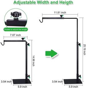 img 2 attached to 🦎 LISINAN Adjustable Reptile Terrarium Heat Lamp Stand: Metal Lamp Holder Bracket for Lizards, Snakes, Amphibians, and Tortoises!