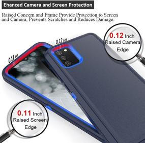 img 2 attached to Rugged Shockproof Case for Samsung Galaxy A02s - Full 📱 Body Protection with Screen Protectors, Belt Clip Holster & Kickstand (Blue)