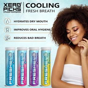 img 2 attached to 🌿 Xero Picks FRESHEN Flavored Toothpicks - 80 Picks (4 Pack) (Variety) for Long-Lasting Fresh Breath