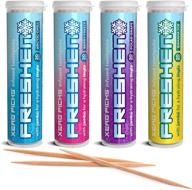 🌿 xero picks freshen flavored toothpicks - 80 picks (4 pack) (variety) for long-lasting fresh breath logo