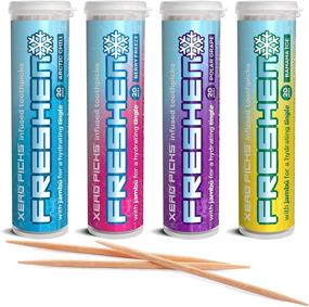 img 4 attached to 🌿 Xero Picks FRESHEN Flavored Toothpicks - 80 Picks (4 Pack) (Variety) for Long-Lasting Fresh Breath