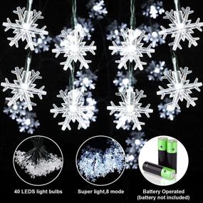 img 3 attached to Christmas Snowflake Operated Waterproof Decorations Seasonal Decor