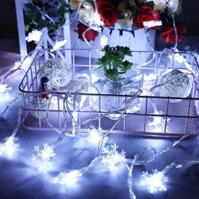 img 1 attached to Christmas Snowflake Operated Waterproof Decorations Seasonal Decor