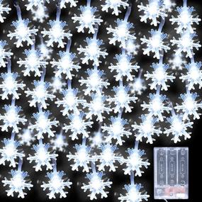 img 4 attached to Christmas Snowflake Operated Waterproof Decorations Seasonal Decor