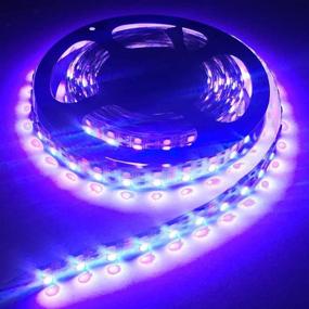 img 2 attached to 🌈 Alarmpore™ 16.4FT Double Row LED Rope Light 5050 RGBW RGB White LED Strip Rope Light 5M 600Leds SMD Flexible Tape Light Lamp 120Leds/M 12V DC Non-waterproof for Wedding Party Holiday, LED Lighting