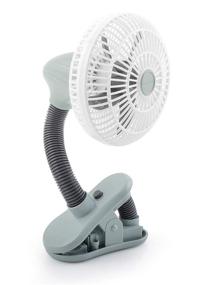 img 4 attached to 👶 O2COOL 4 Inch Clip-On Stroller Fan - Portable Battery-Operated Clip Fan for Outdoors, Car Seats, Strollers, Baby Cribs - Flexible Neck & Adjustable Head for Multi-Directional Cooling - Grey (FC04001)