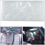 🚖 pamase 4.6 × 5.9 feet car isolation film - high-density pvc anti-fog taxi cab front curtain | durable protective rear row isolation cover | full surround transparent car isolation membrane for car taxi logo
