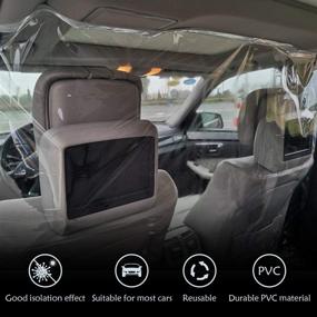 img 3 attached to 🚖 PAMASE Плен изоляции для автомобиля 4.6 × 5.9 футов - пленка из высокоплотного ПВХ с анти-туманом для переднего окна такси | Прочный защитный чехол изоляции заднего ряда | Полнокорпусная прозрачная пленка для изоляции автомобиля такси.