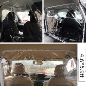 img 2 attached to 🚖 PAMASE 4.6 × 5.9 Feet Car Isolation Film - High-Density PVC Anti-Fog Taxi Cab Front Curtain | Durable Protective Rear Row Isolation Cover | Full Surround Transparent Car Isolation Membrane for Car Taxi