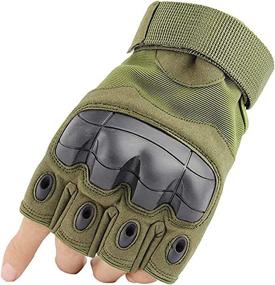 img 3 attached to 🧤 Tactical Fingerless Half Finger Gloves for Outdoor Cycling, Motorcycle, Hiking, Camping, and Driving – Guante