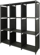 📚 modern black 9-cube storage organizer: txt&amp;baz diy open bookshelf логотип