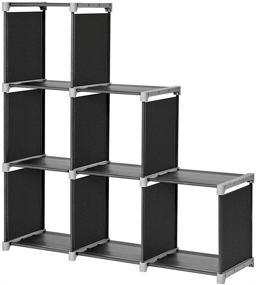 img 1 attached to 📚 Modern Black 9-Cube Storage Organizer: TXT&amp;BAZ DIY Open Bookshelf