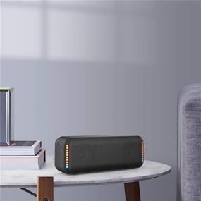 img 1 attached to 🔊 AYCOMIT Водонепроницаемые беспроводные колонки Bluetooth - 12 часов воспроизведения, 12 Вт звука высокой четкости и баса, портативный слот для TF-карты AUX-линия, перезаряжаемый - Идеально подходит для iPhone Android, Handsfree душ вечеринка в доме в путешествиях в офисе