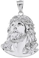 sterling silver jesus religious pendant logo