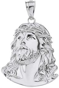 img 4 attached to Sterling Silver Jesus Religious Pendant