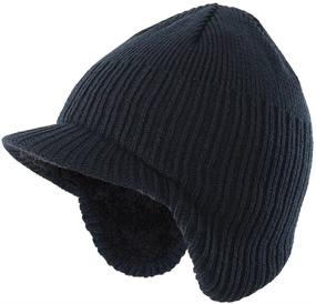 img 4 attached to 👒 Home Prefer Toddler Knitted Earflaps Boys' Accessories: Stylish Hats & Caps for Your Little Ones!