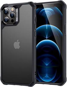 img 4 attached to ESR Air Armor iPhone 12 Pro Max Case: Military-Grade Drop Protection, 📱 Shock-Absorbing Corners, Anti-Yellowing Hard Back, Scratch Resistant, Flexible Frame - Frosted Black, 6.7